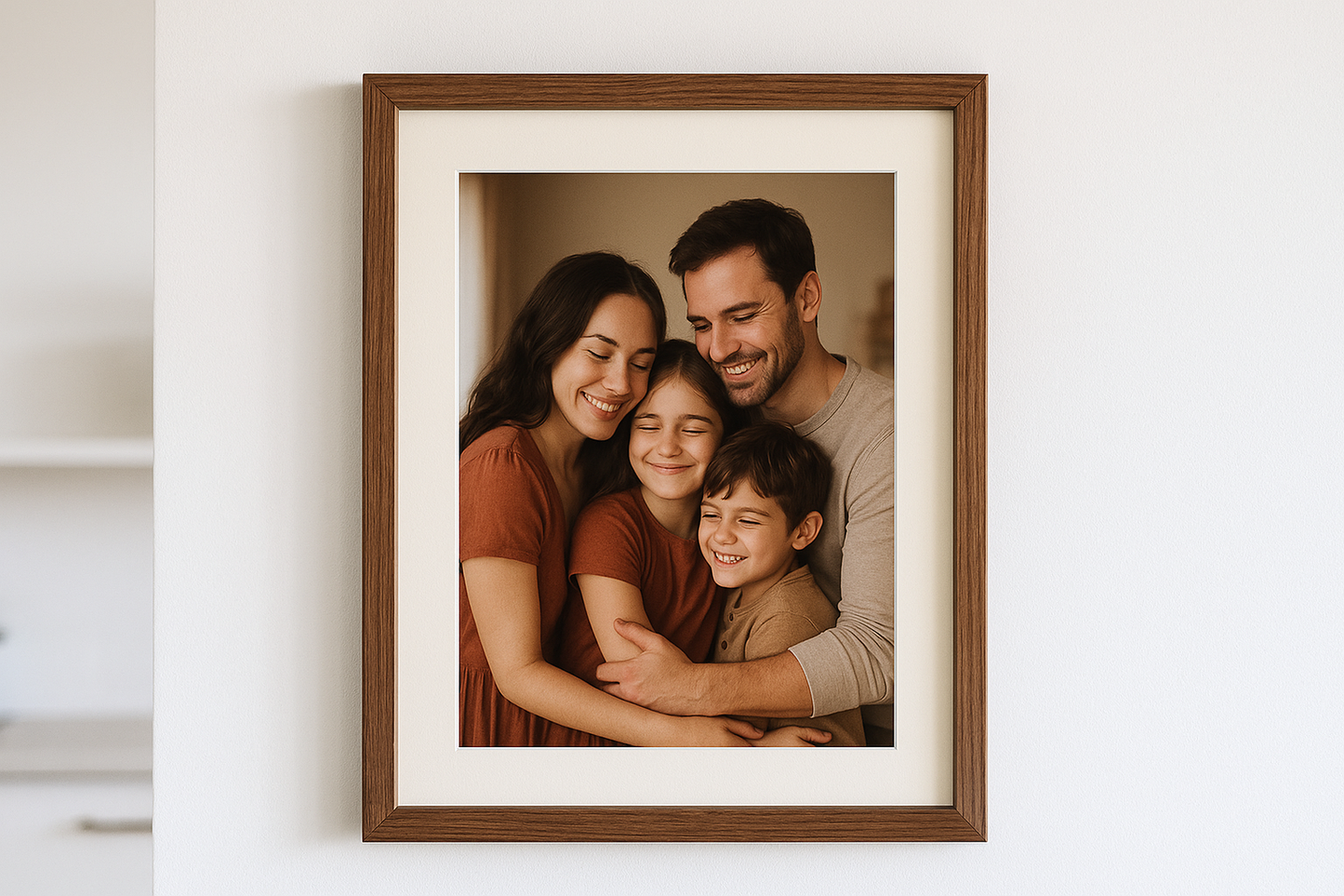 A3 framed print of family