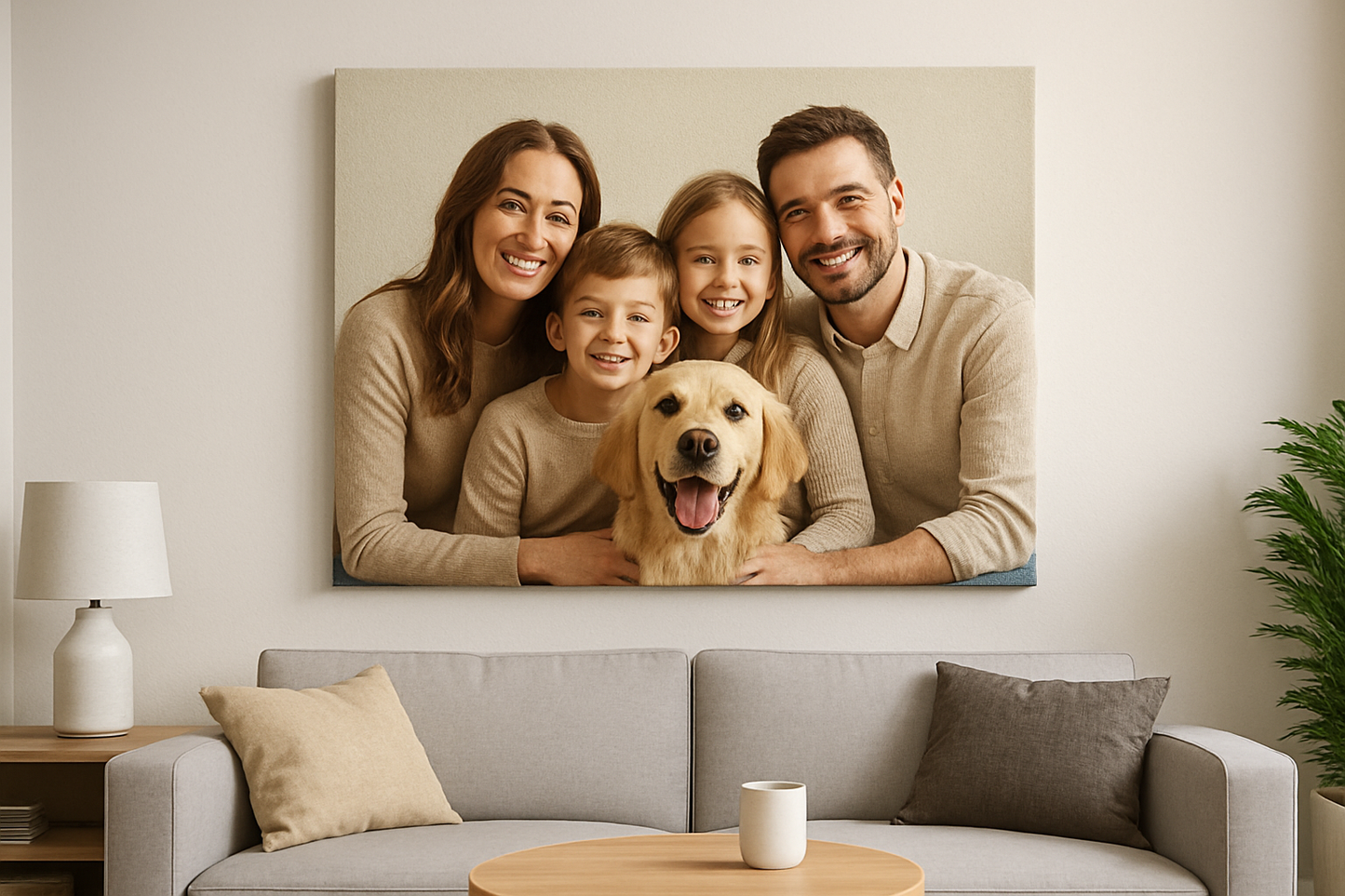as canvas on wall