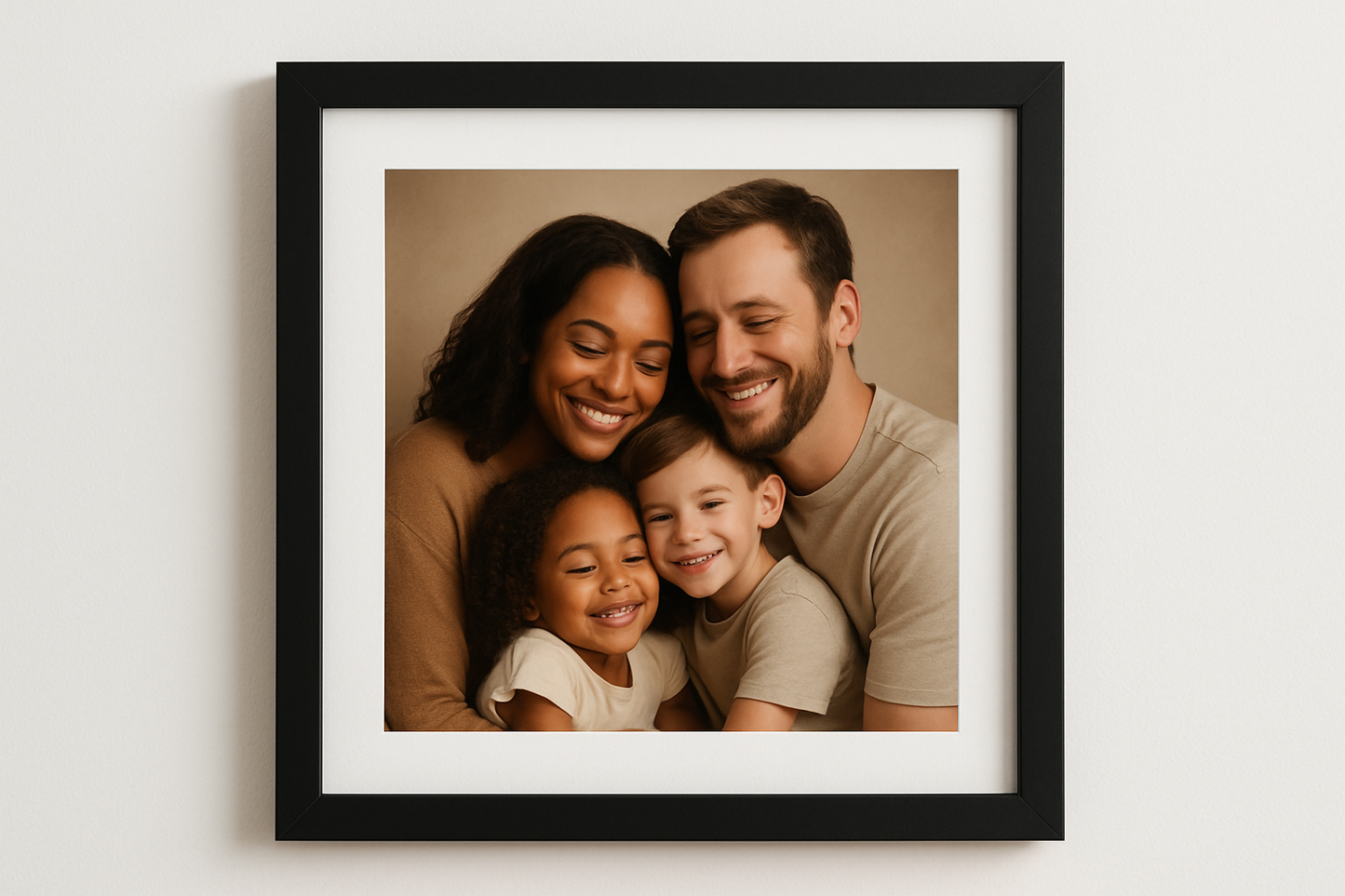 use plain black frame