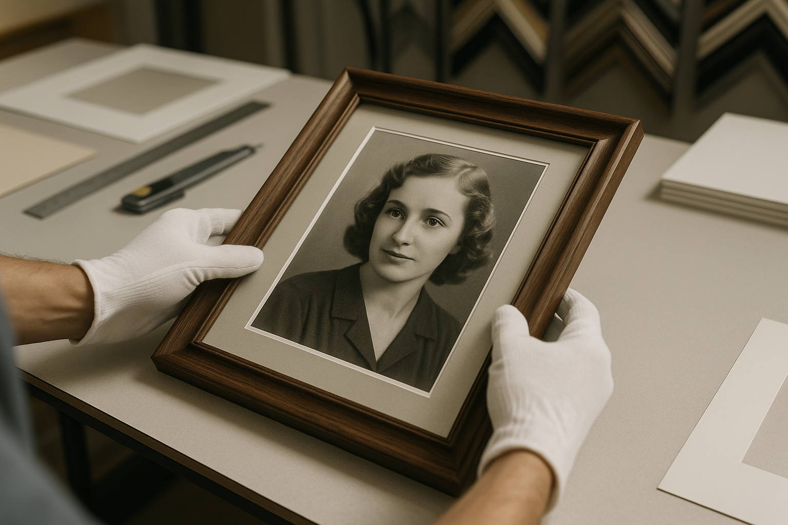 photo restoration - step 4 Framing (no text)