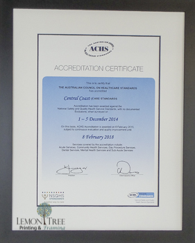 Certificate Framing